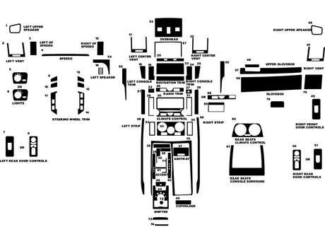 land rover range rover sport 2006-2009 Dash Kit Diagram