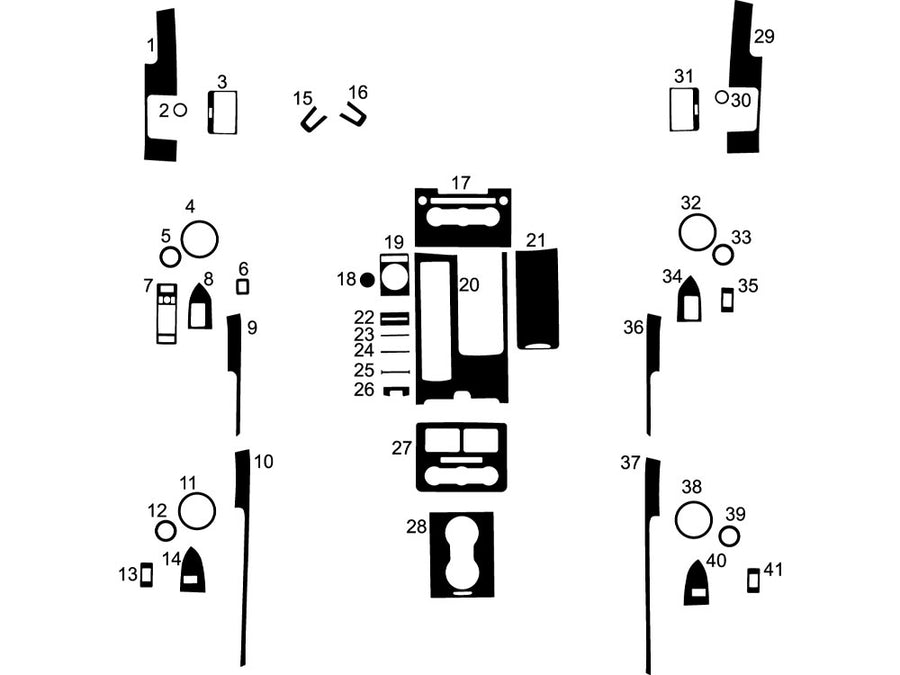 land rover range rover 2013-2025 Dash Kit Diagram