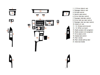 lexus ct 2011-2013 Dash Kit Diagram