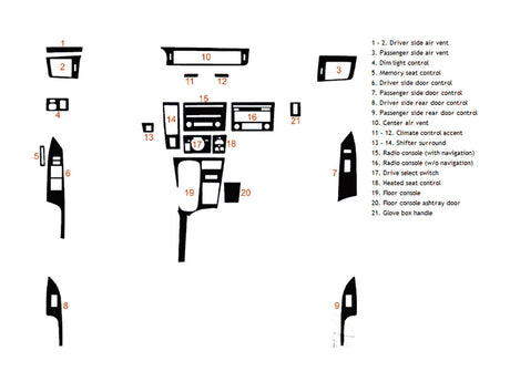 lexus ct 2011-2013 Dash Kit Diagram