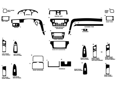lexus es 2002-2006 Dash Kit Diagram