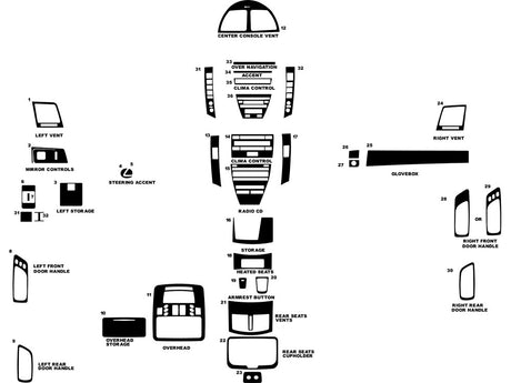 lexus es 2007-2009 Dash Kit Diagram