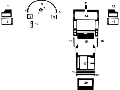 lexus gx 2010-2022 Dash Kit Diagram