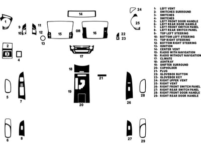 lexus is 2009-2013 Dash Kit Diagram