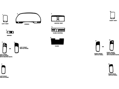lexus ls 1990-1992 Dash Kit Diagram