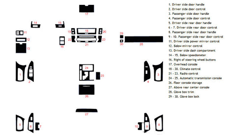 lexus lx 2008-2021 Dash Kit Diagram