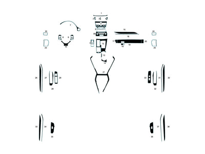 lexus nx 2018-2021 Dash Kit Diagram