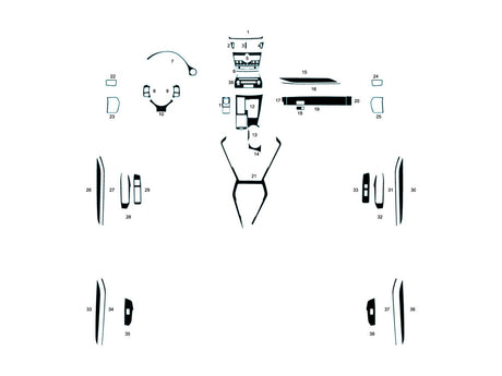 lexus nx 2018-2021 Dash Kit Diagram