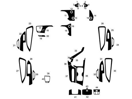 lexus nx 2022-2023 Dash Kit Diagram