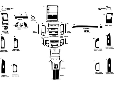 lexus rx 2004-2009 Dash Kit Diagram