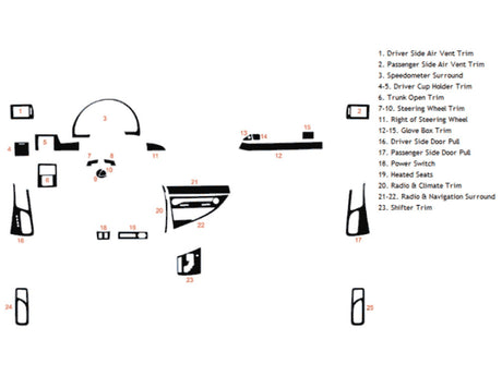 lexus rx 2013-2015 Dash Kit Diagram