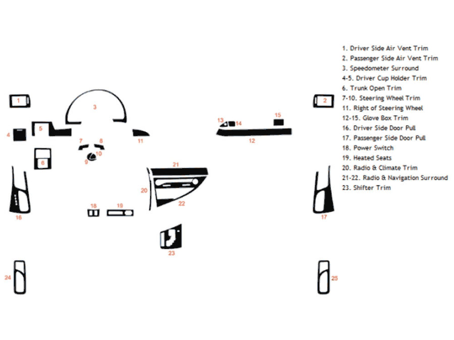 lexus rx 2013-2015 Dash Kit Diagram