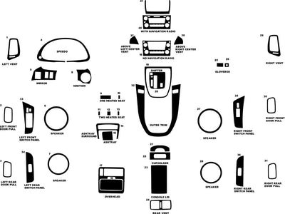 lexus rx 1999-2003 Dash Kit Diagram