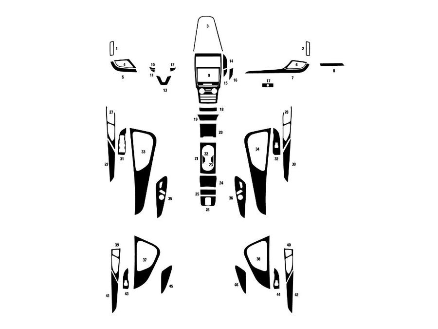 lincoln mkc 2015-2019 Dash Kit Diagram