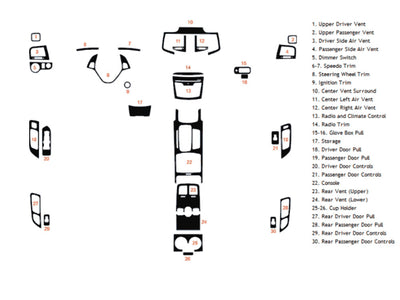 lincoln mks 2013-2016 Dash Kit Diagram