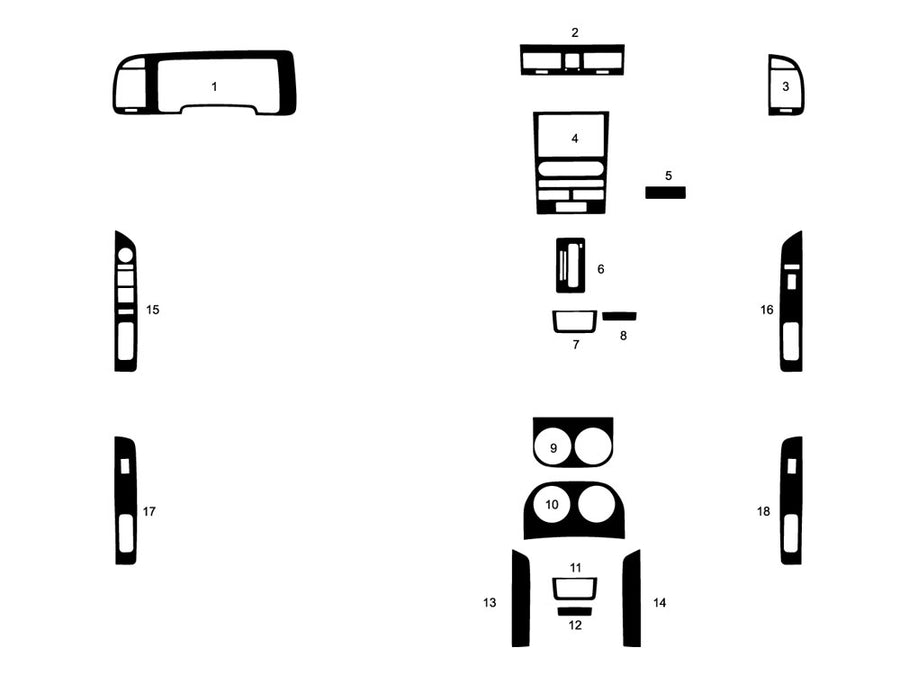 lincoln navigator 2007-2014 Dash Kit Diagram