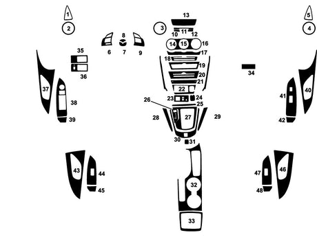 mazda cx-3 2016-2018 Dash Kit Diagram