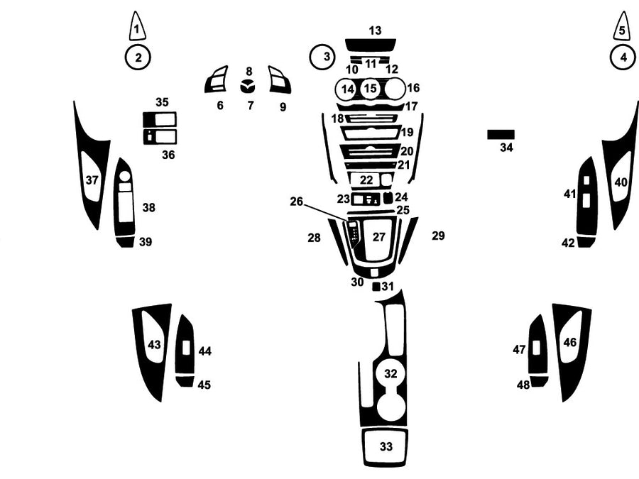 mazda cx-3 2016-2018 Dash Kit Diagram