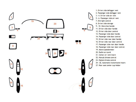 mazda cx-5 2013-2016 Dash Kit Diagram
