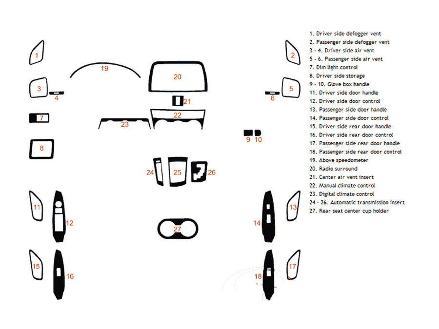 mazda cx-5 2013-2016 Dash Kit Diagram