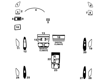 mazda cx-5 2017-2025 Dash Kit Diagram