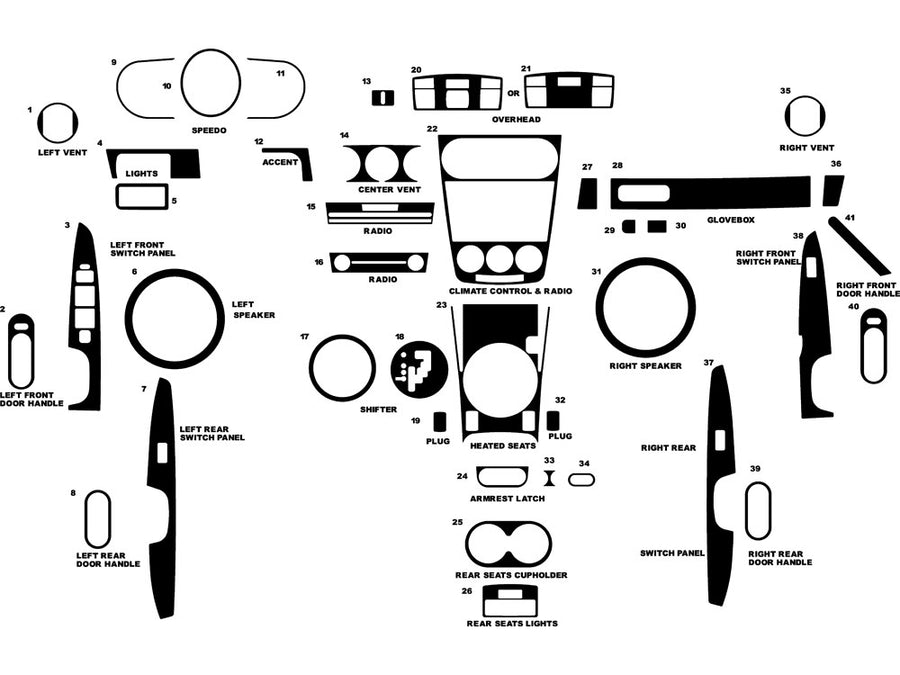 mazda cx-7 2007-2009 Dash Kit Diagram