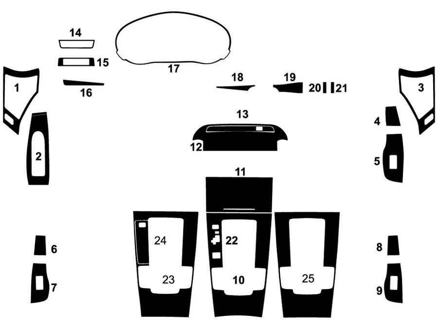 mazda mazda3 2021-2025 Dash Kit Diagram