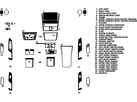 mazda mazda6 2009-2013 Dash Kit Diagram