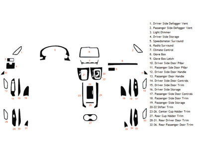 mazda mazda6 2014-2015 Dash Kit Diagram