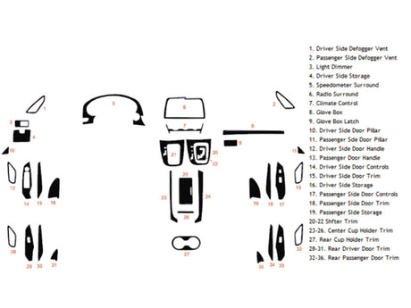 mazda mazda6 2014-2015 Dash Kit Diagram