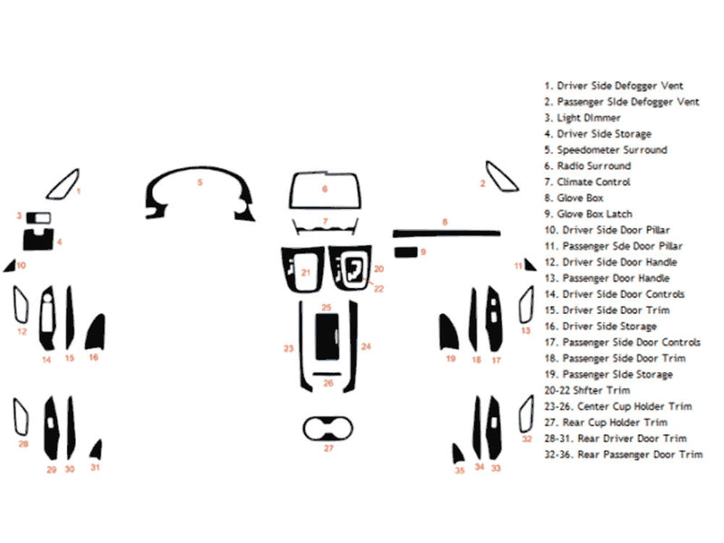 mazda mazda6 2014-2015 Dash Kit Diagram