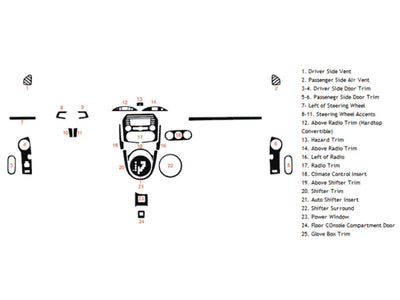 mazda mx-5 miata 2009-2015 Dash Kit Diagram