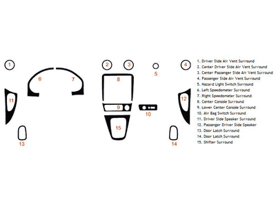 mazda mx-5 miata 1999-2000 Dash Kit Diagram