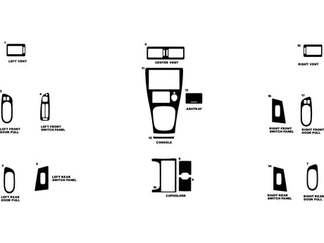 mazda millenia 2000-2002 Dash Kit Diagram