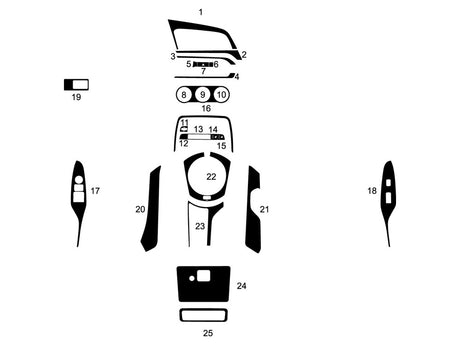 mazda mx-5 miata 2016-2024 Dash Kit Diagram
