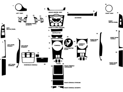 mazda rx-8 2004-2008 Dash Kit Diagram