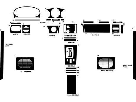 mercedes-benz 400-class 1973-1978 Dash Kit Diagram