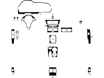 mercedes-benz c-class 2012-2014 (sedan) Dash Kit Diagram