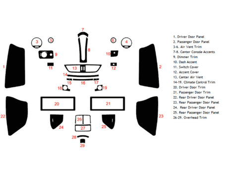 mercedes-benz cls-class 2006-2008 Dash Kit Diagram
