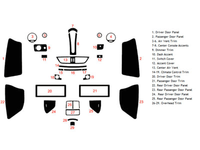 mercedes-benz cls-class 2006-2008 Dash Kit Diagram