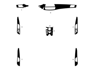mercedes-benz cls-class 2012-2018 Dash Kit Diagram