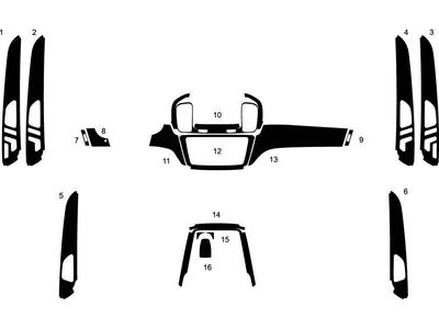 mercedes-benz gle-class 2016-2019 Dash Kit Diagram
