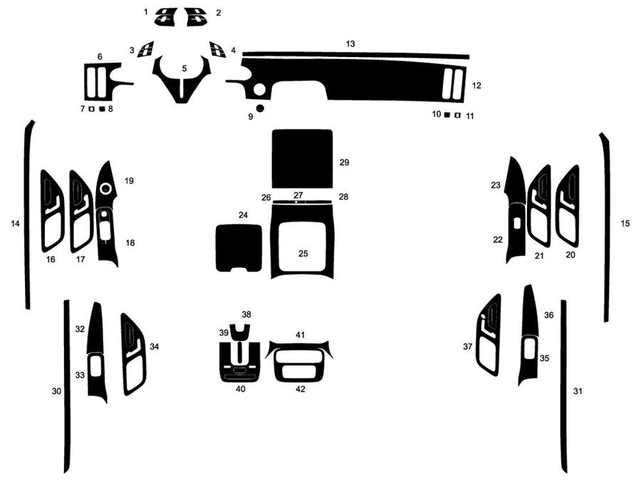 mercedes-benz s-class 2021-2023 (sedan) Dash Kit Diagram