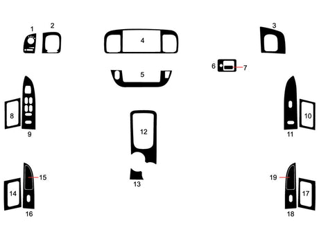 mercury marauder 2003-2004 Dash Kit Diagram