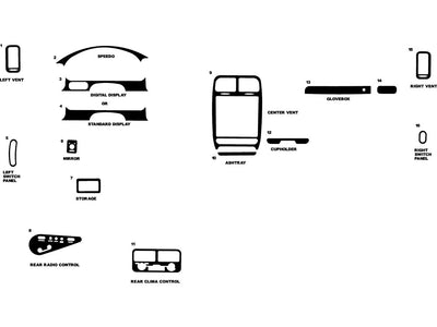 mercury villager 1993-1995 Dash Kit Diagram