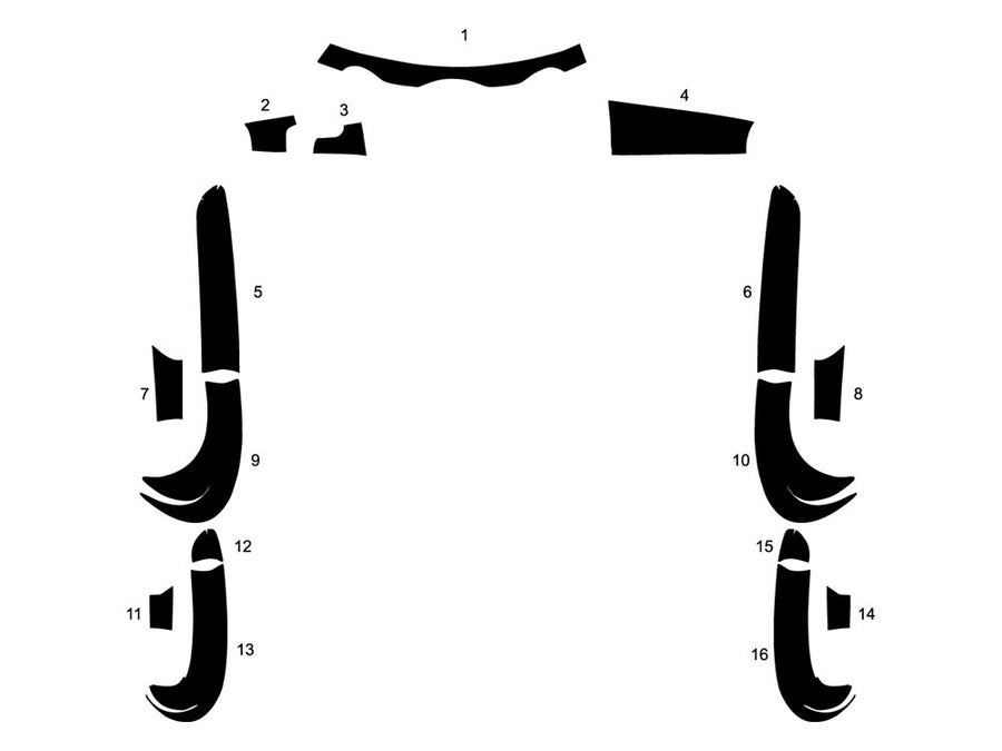 mini cooper 2015-2021 (4 door) Dash Kit Diagram