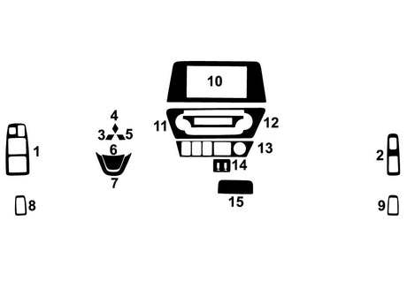 mitsubishi eclipse cross 2018-2020 Dash Kit Diagram