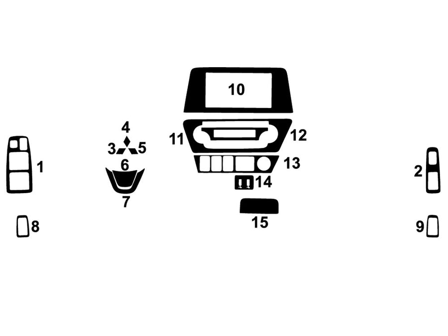 mitsubishi eclipse cross 2018-2020 Dash Kit Diagram
