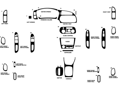 mitsubishi mirage 1997-2002 Dash Kit Diagram