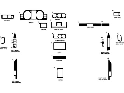 mitsubishi montero 1996-2000 Dash Kit Diagram